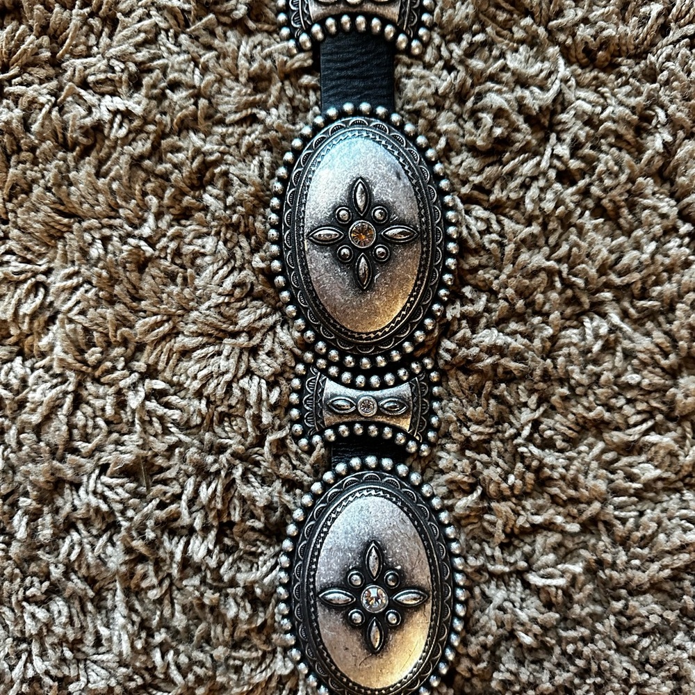 Silver Embellished Women's Belt